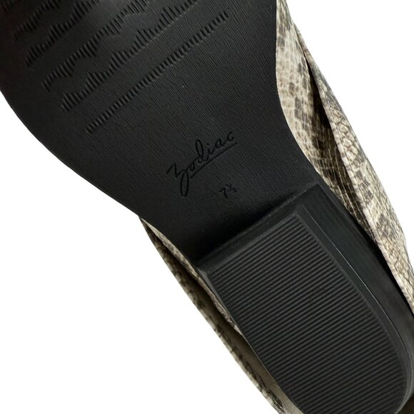 SIZE 7.5 ZODIAC Women's Black White Snake Print Western Ankle Cowgirl Boot - Picture 11 of 12